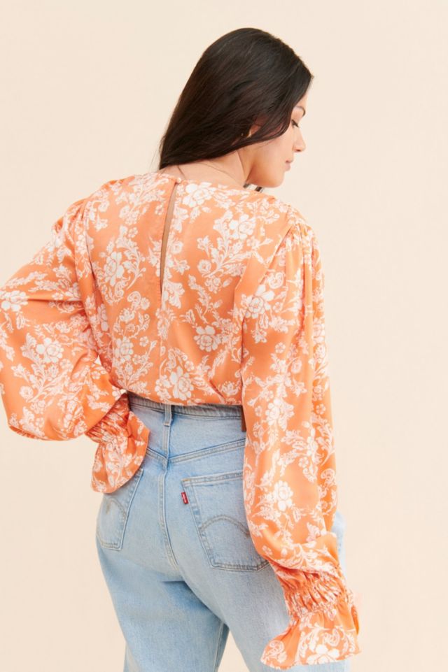 4SI3NNA Floral V-Neck Bodysuit #1