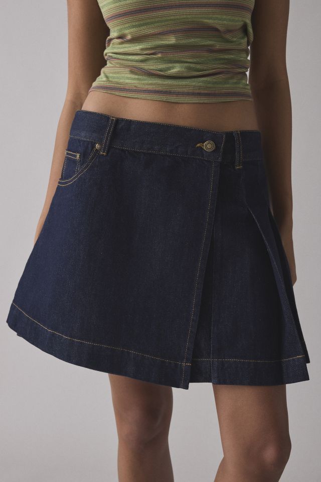 House Of Sunny Pleat Denim Mini Skirt #1