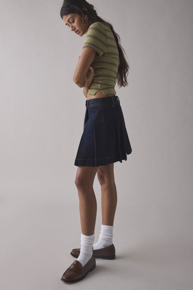 House Of Sunny Pleat Denim Mini Skirt #2