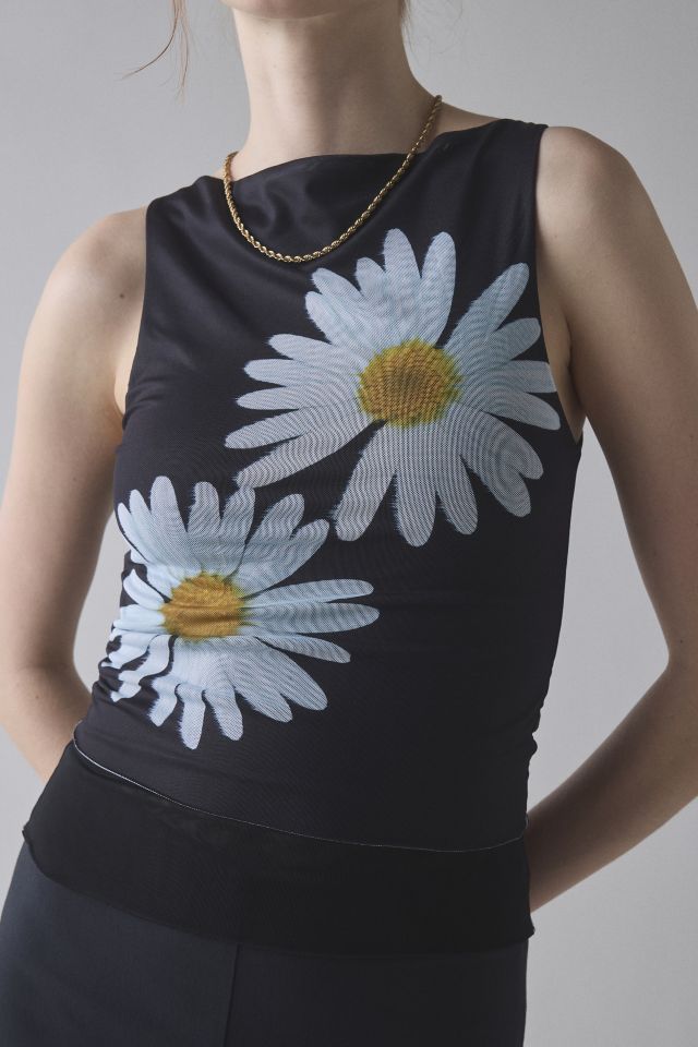 House Of Sunny Daisy Layer Mesh Boatneck Top #3