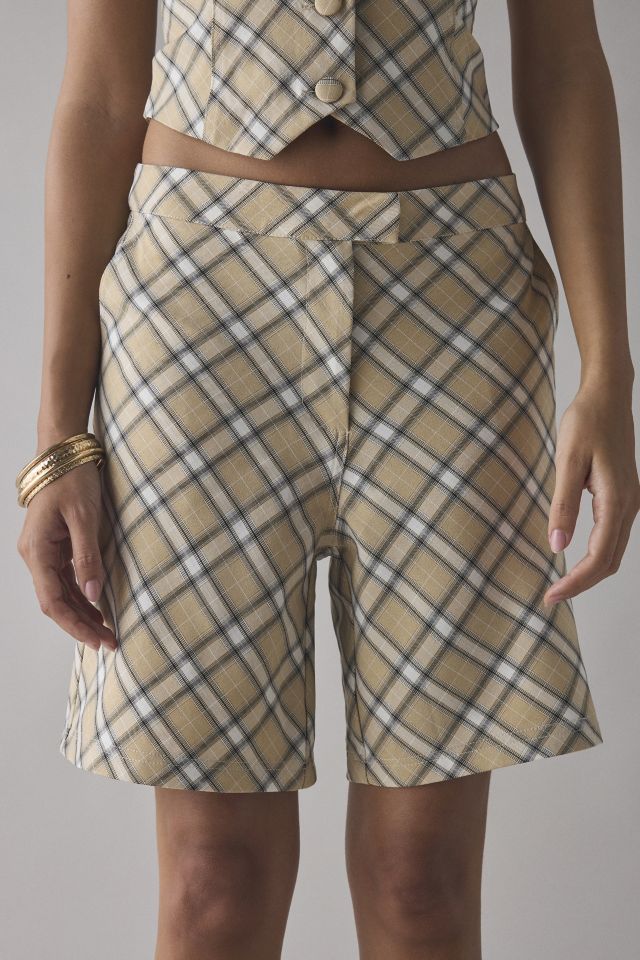 House Of Sunny Sloane Check Longline Short #3