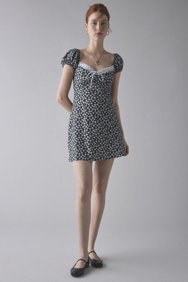 House Of Sunny Ditsy Daisy Milkmaid Mini Dress #1