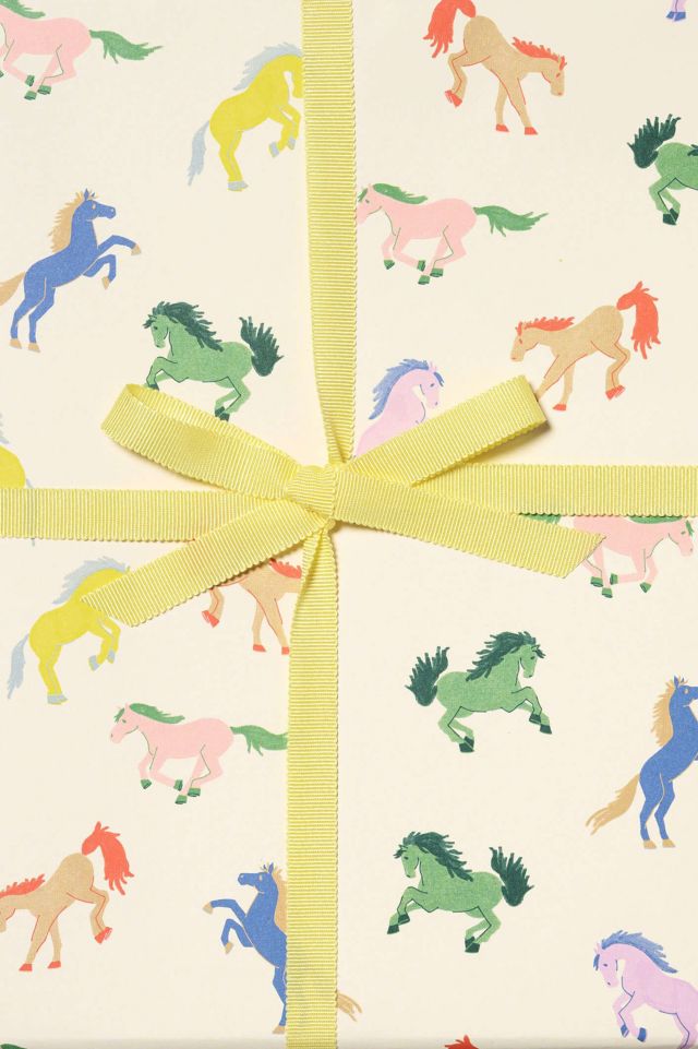 Red Cap Wild Horses Wrapping Paper #1