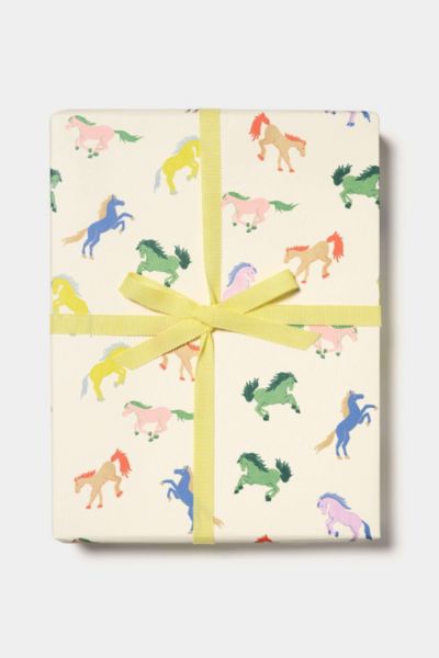 Red Cap Wild Horses Wrapping Paper