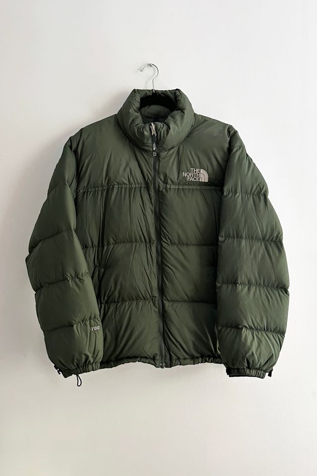 Vintage The North Face Nuptse Olive Green Puffer Jacket | Urban  