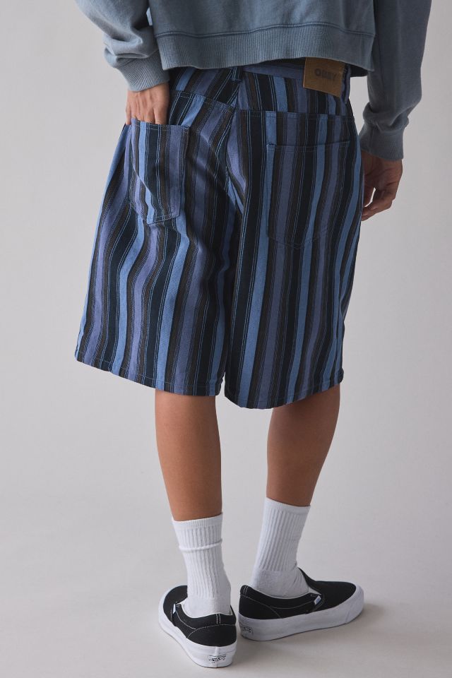 OBEY Beach Stripe Baggy Denim Short #1