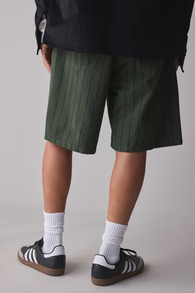OBEY Stripe Pattern Baggy Denim Short #1