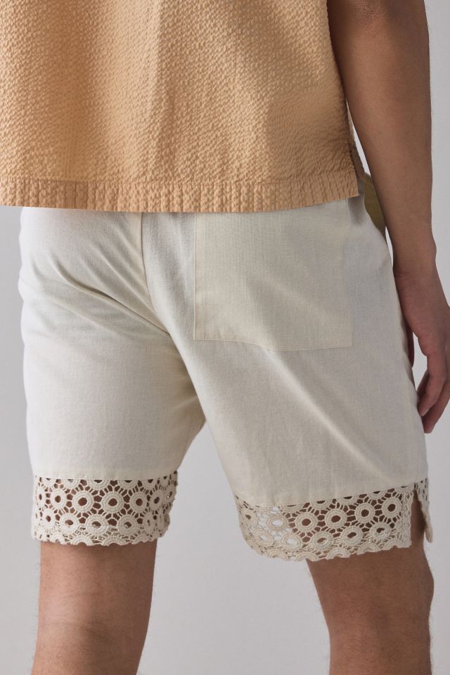 Native Youth Clay Lace Trim Short #1