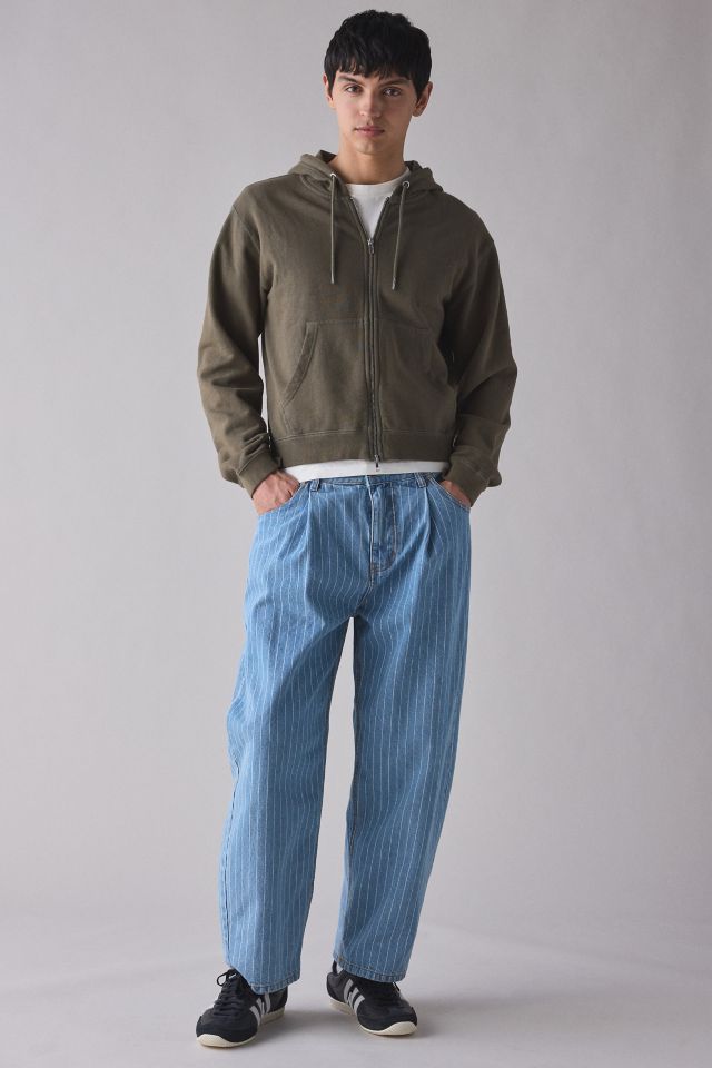 BDG Pinstripe Pleated Straight Fit Denim Jean #2