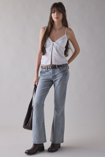 Bdg Teo Relaxed Low-rise Bootcut Jean In Smoky Grey, Women's At Urban Outfitters In Gray