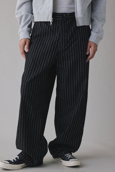 BDG 2000S PINSTRIPE MEGA BAGGY JEAN IN BLACK PINSTRIPE, MEN'S AT URBAN OUTFITTERS 