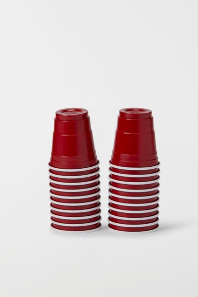 Urban Outfitters Red Solo Cup Plastic Shot Glass Set In Red At