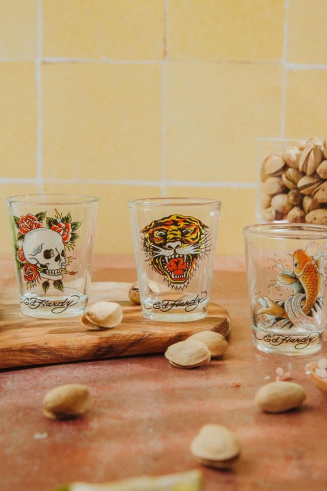 Ed Hardy Tattoo Classic 2 oz. Mini Shot Glass Set #4