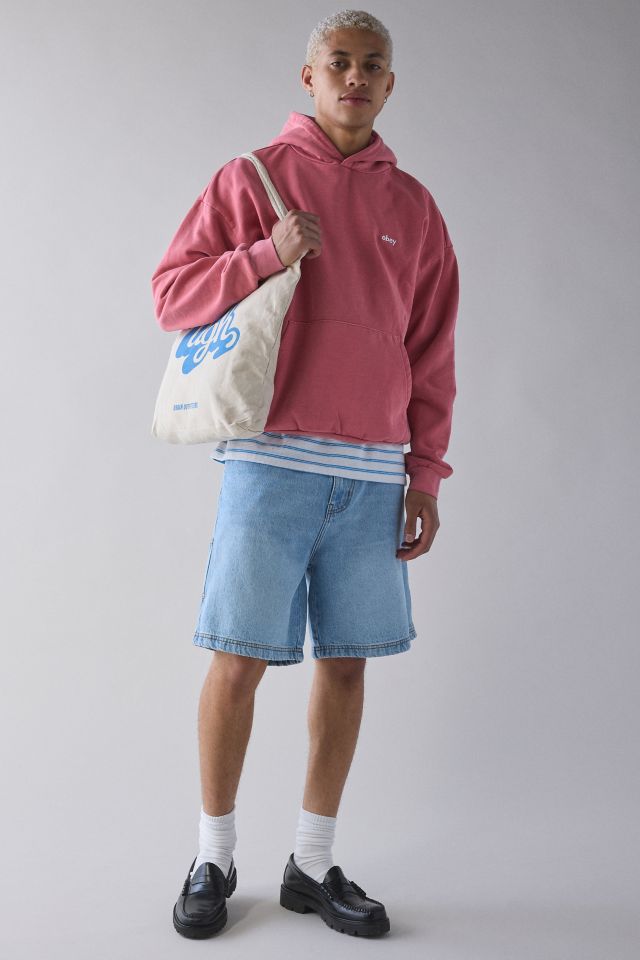 OBEY Lowercase Embroidered Pigment Dye Hoodie Sweatshirt #2