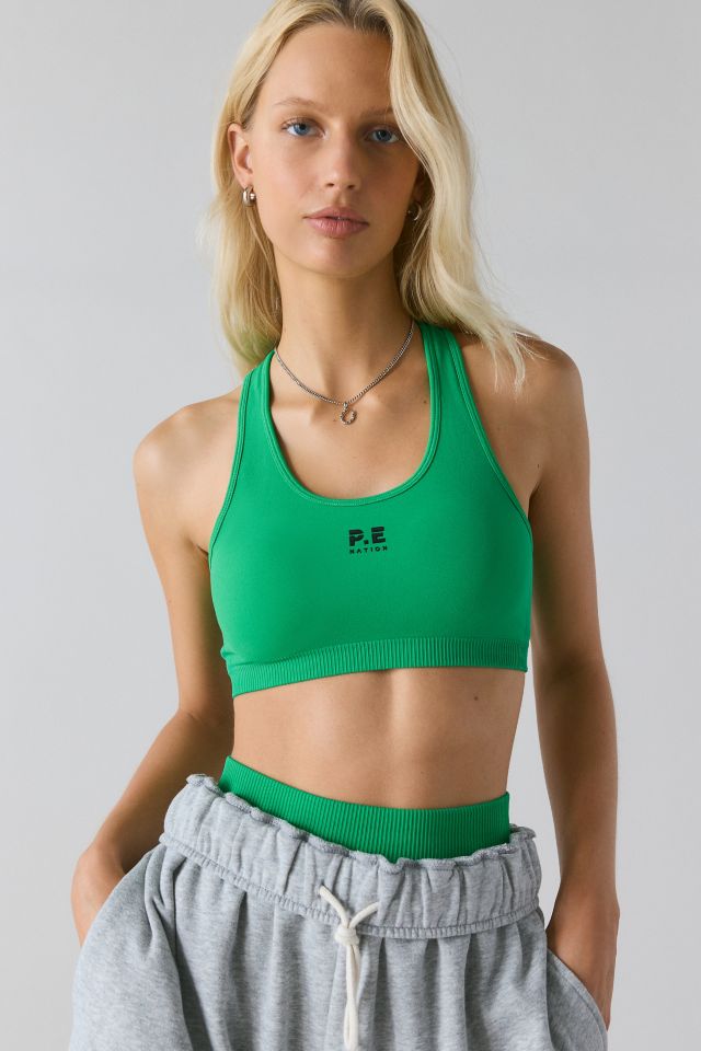 P.E Nation Green Restore Seamless Sports Bra #1