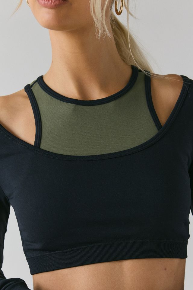 P.E Nation Sutton Long Sleeve Cropped Performance Top #1