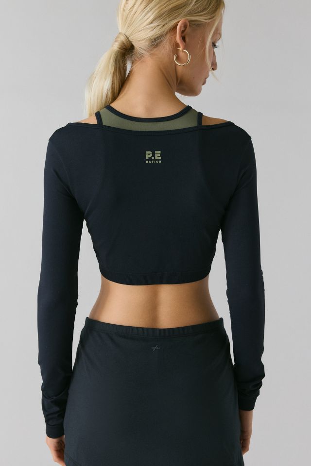 P.E Nation Sutton Long Sleeve Cropped Performance Top #3