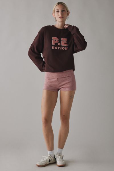 P.E Nation Heads U 2 Sweat Mahogany Crew Neck Pullover