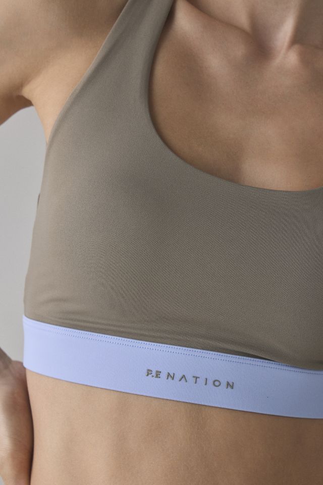 P.E Nation Fawn & Dusty Blue Frequency Sports Bra #1