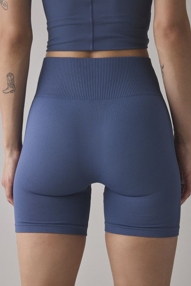 Short de vélo sans couture 5" P.E Nation Restore en indigo vintage #3