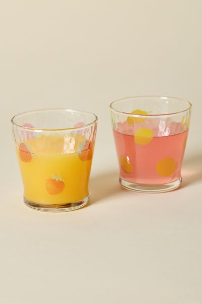 Urban Outfitters Aderia Fruit Drop Juice Glass In Strawberry At