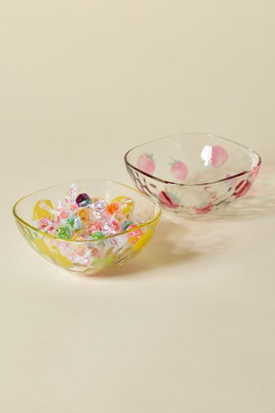 Urban Outfitters Aderia Fruit Drop Square Snack Bowl In Lemon At