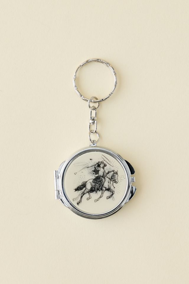 UO Cowgirl Mini Compact Pocket Mirror Keychain #1