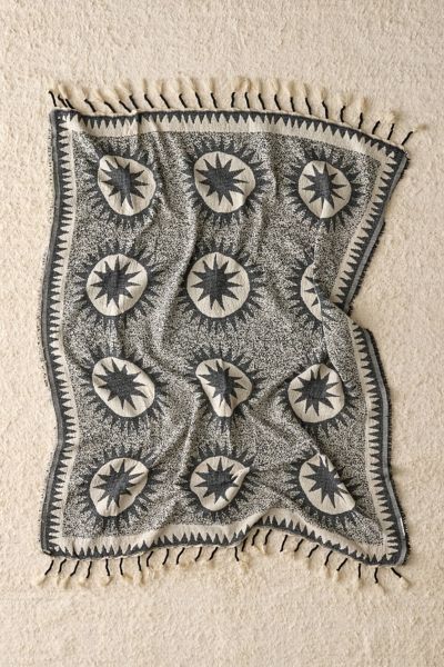 Shop Jungalow By Justina Blakeney Soleil Throw Blanket In Cream At Urban Outfitters