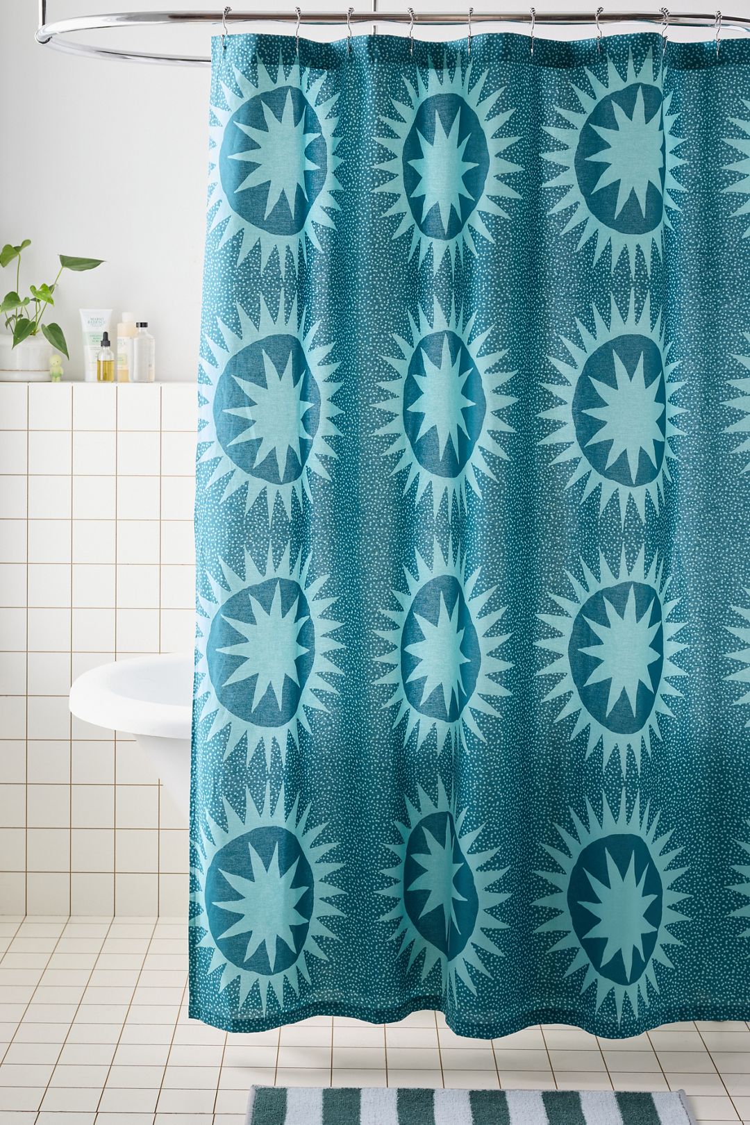 Jungalow Soleil Shower Curtain - Turquoise, 72X72