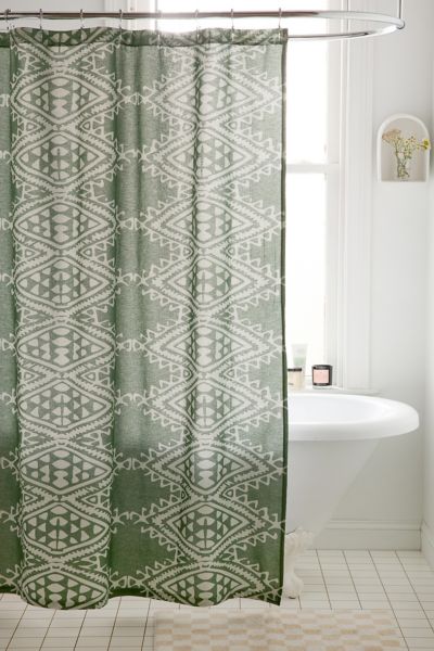 Jungalow By Justina Blakeney Jungalow Aisha Shower Curtain In Green At Urban Outfitters In Green