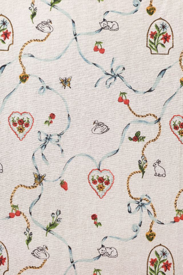 Printed Ruffle Edge Tablecloth #1