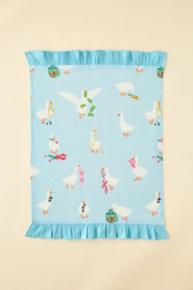 Sweet Graphic Ruffle Tea Towel #2