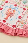 Sweet Graphic Ruffle Tea Towel