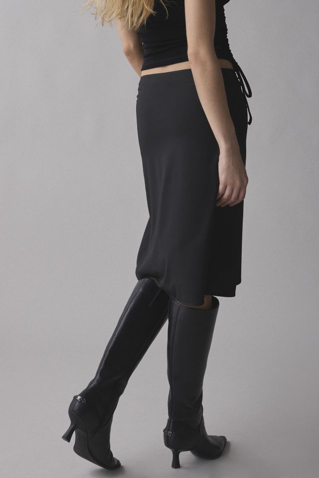 Motel Esmeray Asymmetric Hanky Hem Midi Skirt #1