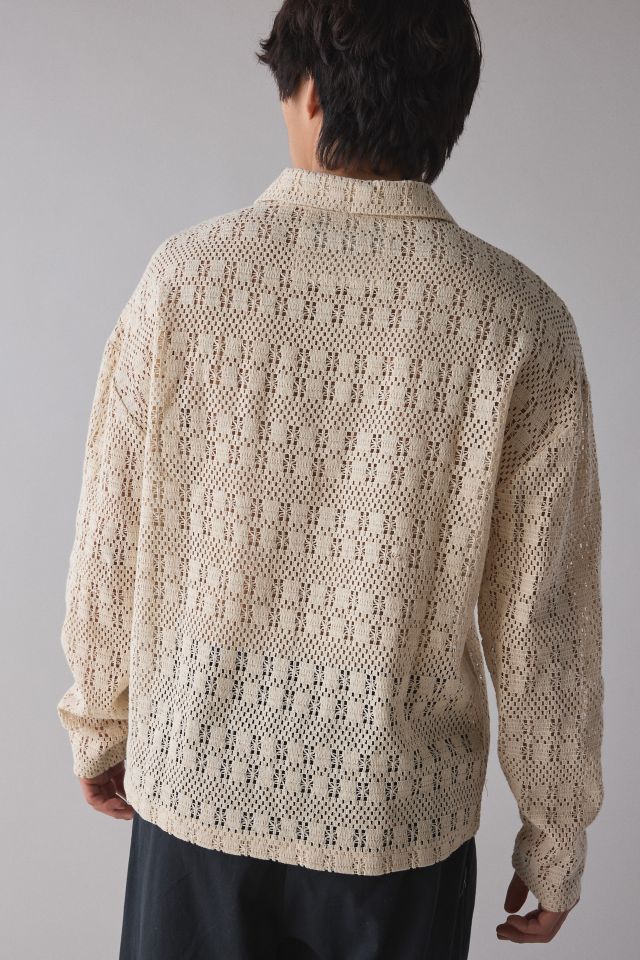 Native Youth Dennis Crochet Polo Shirt #1