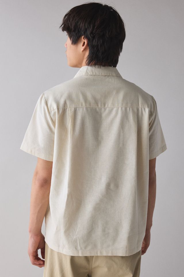 Native Youth Cal Revere Collar Flower Applique Shirt #1