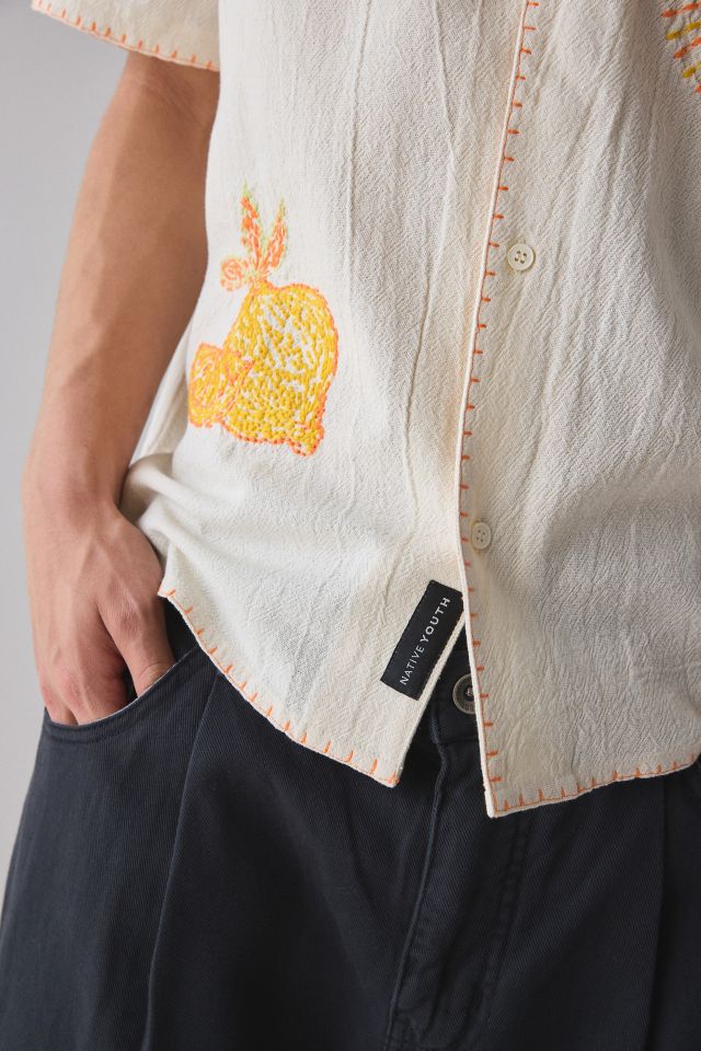Native Youth Embroidered Boxy Fit Shirt #3