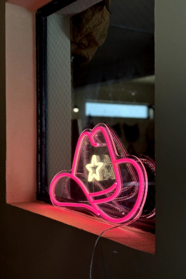 Echo Neon Cowgirl Hat Neon Sign #3