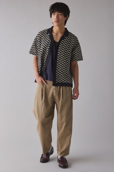 Native Youth Cree Crochet Short Sleeve Collared Cardigan