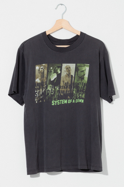 Vintage Y2K System Of A Down Distressed Black Graphic T-Shirt