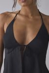 UO Catie Halter Split-Front Flyaway Tunic Top