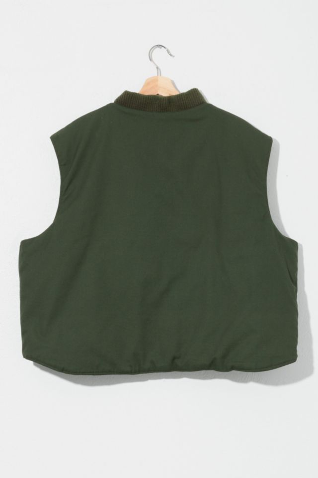 Vintage 1990s Green Cotton Puffer Work Vest #2
