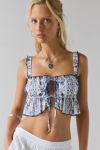 Out From Under Colette Ruffle Tie-Front Bra Top