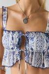 Out From Under Colette Ruffle Tie-Front Bra Top