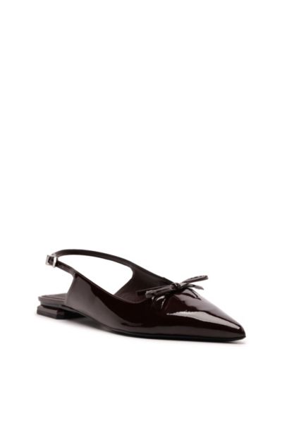 Schutz Violetta Sculpt Slingback Ballet Flat In Maplewood, Women's At Urban Outfitters In Burgundy