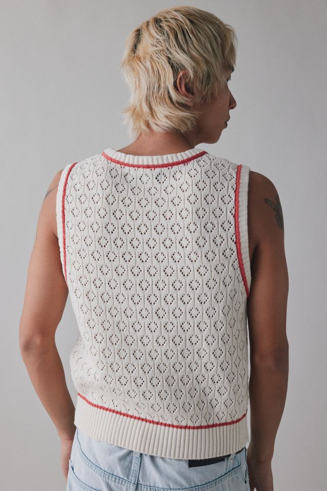 UO Brayden Pointelle Sweater Vest #1
