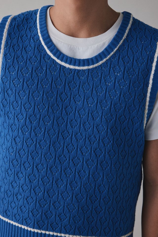 UO Brayden Pointelle Sweater Vest #3
