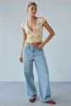 Kimchi Blue Only You Smocked Short Sleeve Top