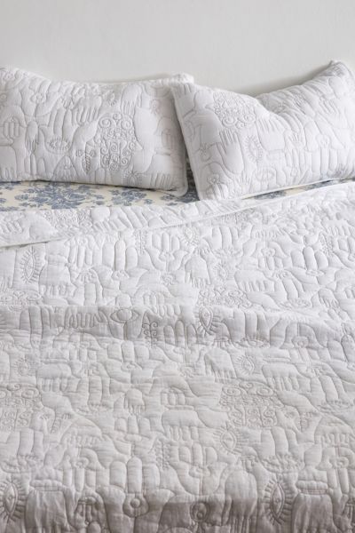 Shop Jungalow By Justina Blakeney Jungalow Hamsa Quilt Set In White At Urban Outfitters