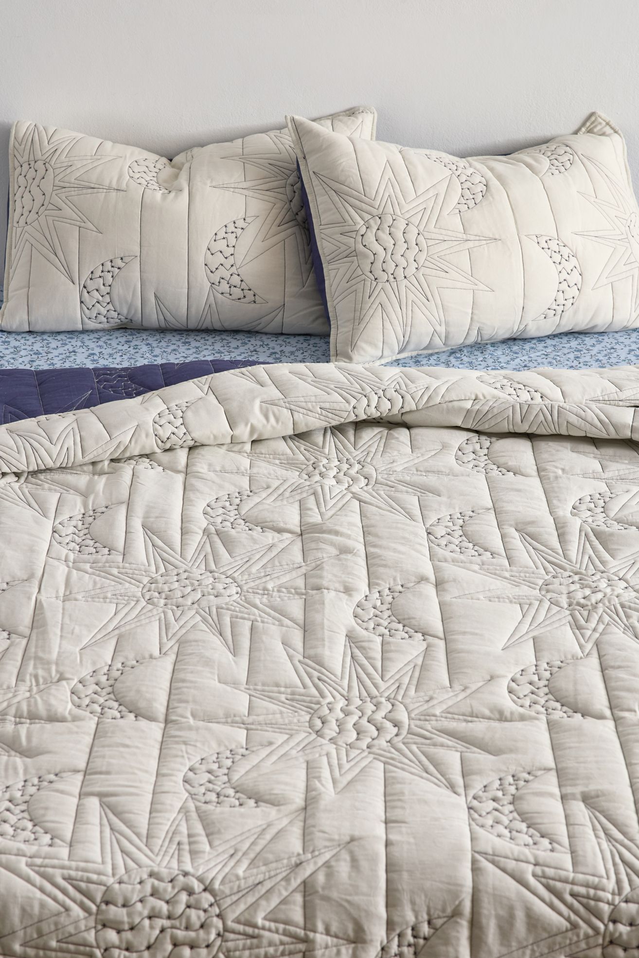 Jungalow Sun & Moon Quilt Set - Natural, Regular, FULL/QUEEN